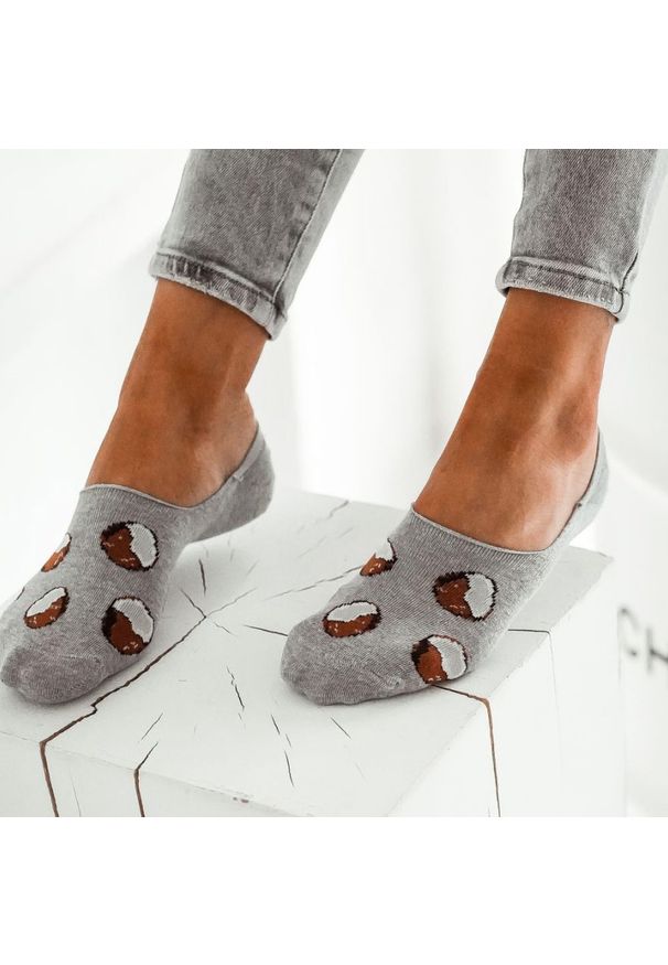 Milena - Szare mikrostopki kokoski (model 810). Kolor: szary. Materiał: bawełna, elastan, poliamid, materiał