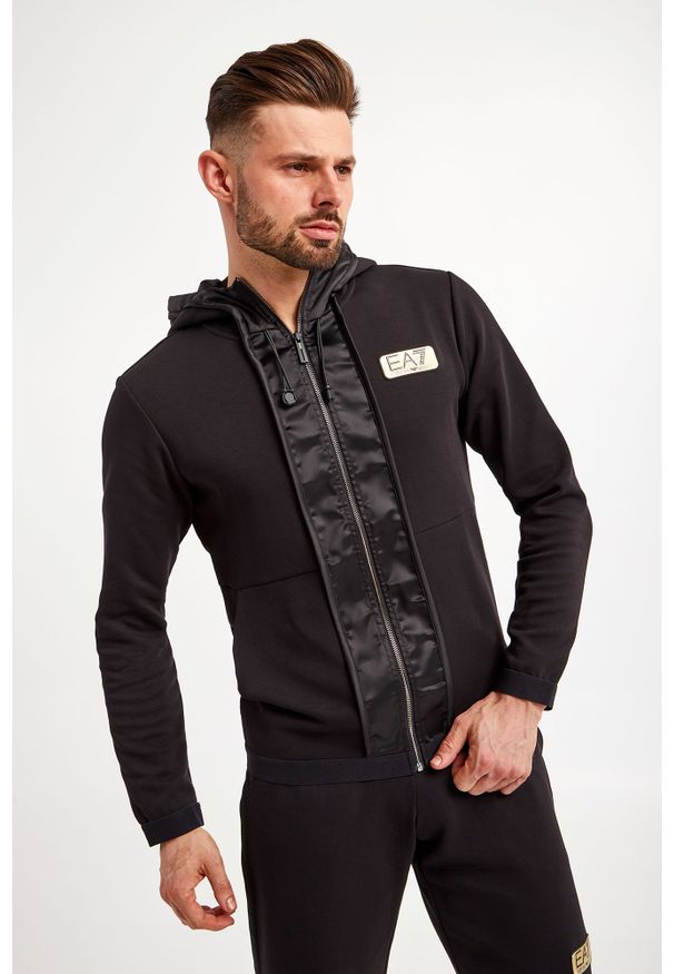EA7 Emporio Armani - Bluza EA7 EMPORIO ARMANI. Typ kołnierza: kaptur. Materiał: materiał. Wzór: aplikacja