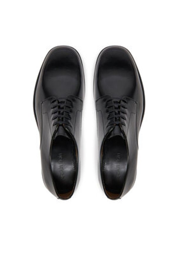 Calvin Klein Półbuty HM0HM01831 Czarny. Kolor: czarny. Materiał: lakier, skóra