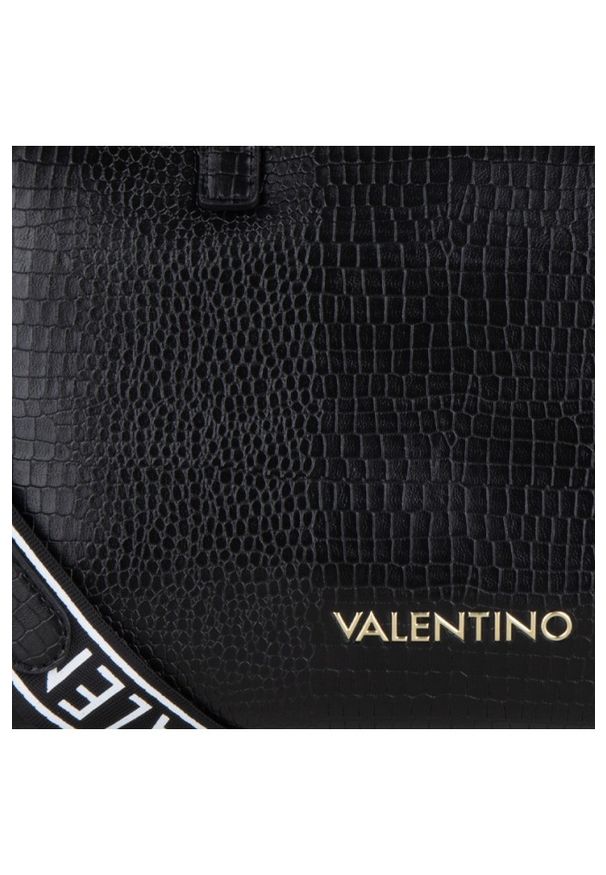 Valentino by Mario Valentino - VALENTINO Czarny kuferek bagel we wzór węża. Kolor: czarny