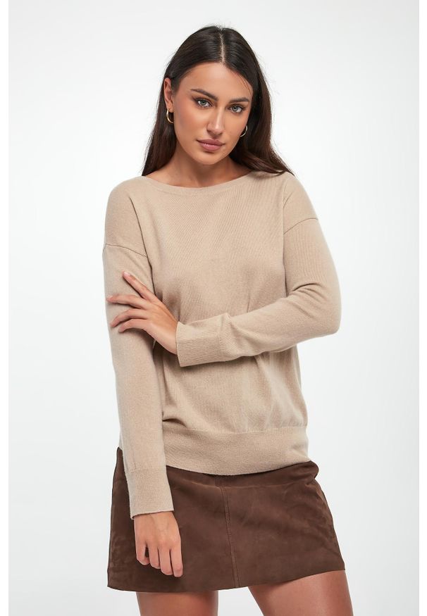 Sweter damski wełniany z kaszmirem Nebula MM. Materiał: wełna, kaszmir