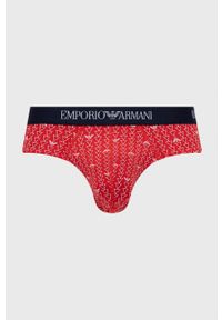 Emporio Armani Underwear slipy bawełniane (3-pack) kolor czerwony. Kolor: czerwony. Materiał: bawełna #3