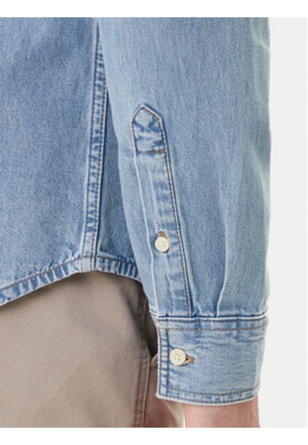 Calvin Klein Jeans Koszula jeansowa Essential LV04RE710G Niebieski Regular Fit. Kolor: niebieski. Materiał: bawełna