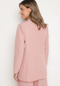 Born2be - Jasnoróżowa Marynarka Dwurzędowa Mangane. Kolor: różowy. Styl: klasyczny, elegancki #4