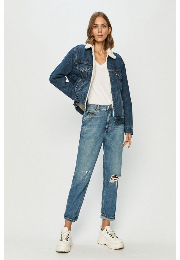Levi's® - Levi's - Kurtka jeansowa. Okazja: na co dzień, na spotkanie biznesowe. Kolor: niebieski. Materiał: jeans. Styl: biznesowy, casual