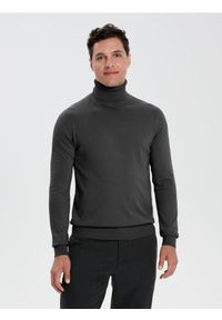 Sinsay - Klasyczny golf - szary. Typ kołnierza: golf. Kolor: szary. Styl: klasyczny