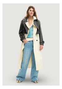 Desigual Trencz Duolo 26SWEW34 Écru Regular Fit. Materiał: syntetyk #1