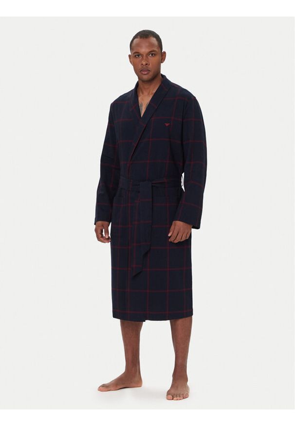 Emporio Armani Underwear Szlafrok EM002248 AF15008 FB058 Granatowy. Kolor: niebieski. Materiał: bawełna