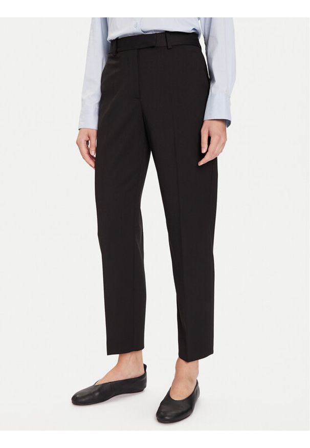 TOMMY HILFIGER - Tommy Hilfiger Chinosy WW0WW48353 Czarny Slim Fit. Kolor: czarny. Materiał: syntetyk, wełna