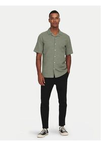 Only & Sons Koszula Caiden 22025116 Zielony Slim Fit. Kolor: zielony. Materiał: bawełna #4