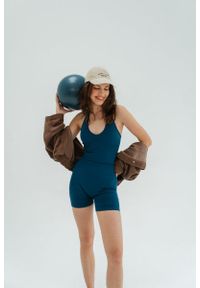 MOONHOLI - Top do jogi Moonholi Malibu Portal z odsłoniętymi plecami. Kolor: niebieski. Sport: joga i pilates