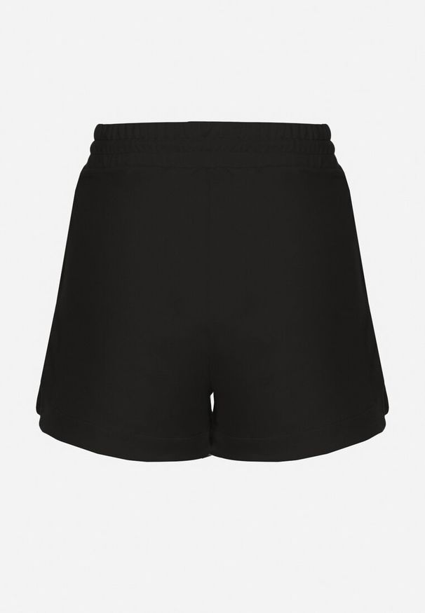 Born2be - Czarne Bawełniane Szorty Dresowe z Kieszeniami Galiriona. Okazja: na co dzień. Kolor: czarny. Materiał: dresówka, bawełna. Sezon: lato. Styl: sportowy, casual