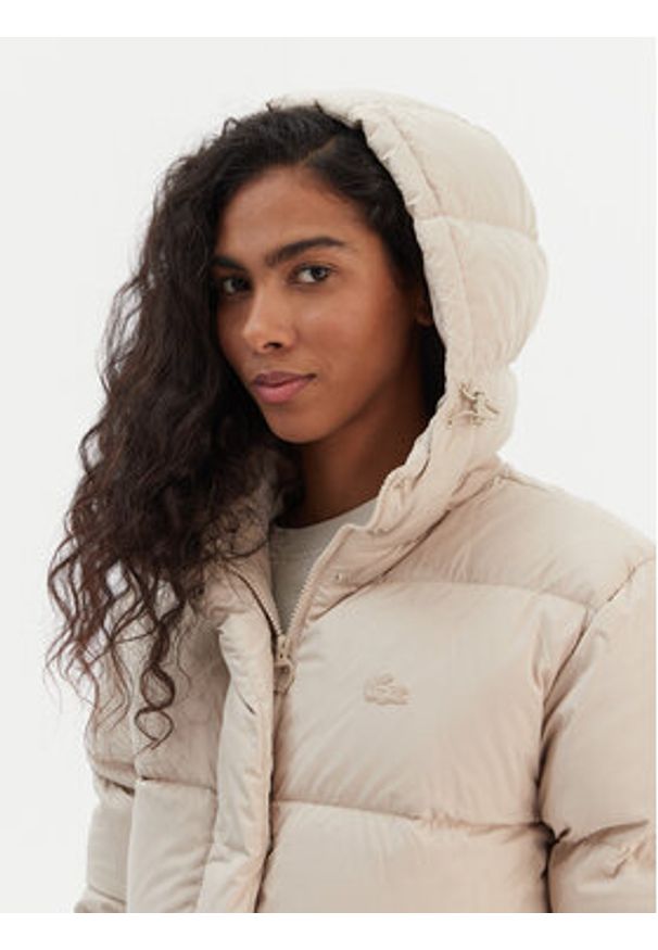 Lacoste Kurtka zimowa BF2614 Beżowy Regular Fit. Kolor: beżowy. Materiał: syntetyk. Sezon: zima