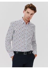 Pako Lorente - PAKO LORENTE – Koszula męska w kwiatowy wzór długi rękaw. Okazja: na co dzień. Materiał: bawełna, elastan. Długość rękawa: długi rękaw. Długość: długie. Wzór: kwiaty. Styl: casual #1