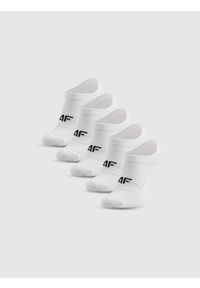 4f - 4F Skarpetki krótkie (5-pack) dziewczęce - białe 38-40. Kolor: biały #1