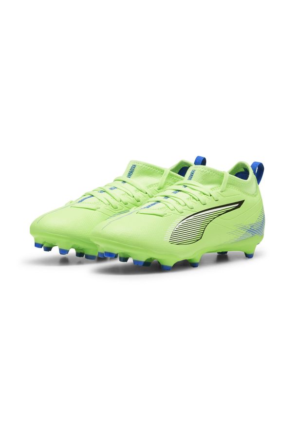 Puma - Młodzieżowe buty piłkarskie ULTRA 5 MATCH FG/AG PUMA. Kolor: żółty, niebieski, wielokolorowy, biały. Materiał: syntetyk, materiał. Sport: piłka nożna
