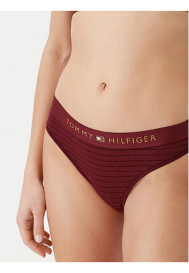 TOMMY HILFIGER - Tommy Hilfiger Figi klasyczne UW0UW05588 Bordowy Regular Fit. Kolor: czerwony. Materiał: bawełna, materiał