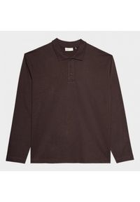 outhorn - Longsleeve polo męski - brązowy. Okazja: na co dzień. Typ kołnierza: polo. Kolor: brązowy. Materiał: bawełna, dzianina. Długość rękawa: długi rękaw. Styl: casual, klasyczny #7