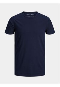 Jack & Jones T-Shirt Basic 12058529 Granatowy Stretch Fit. Kolor: niebieski. Materiał: bawełna #4
