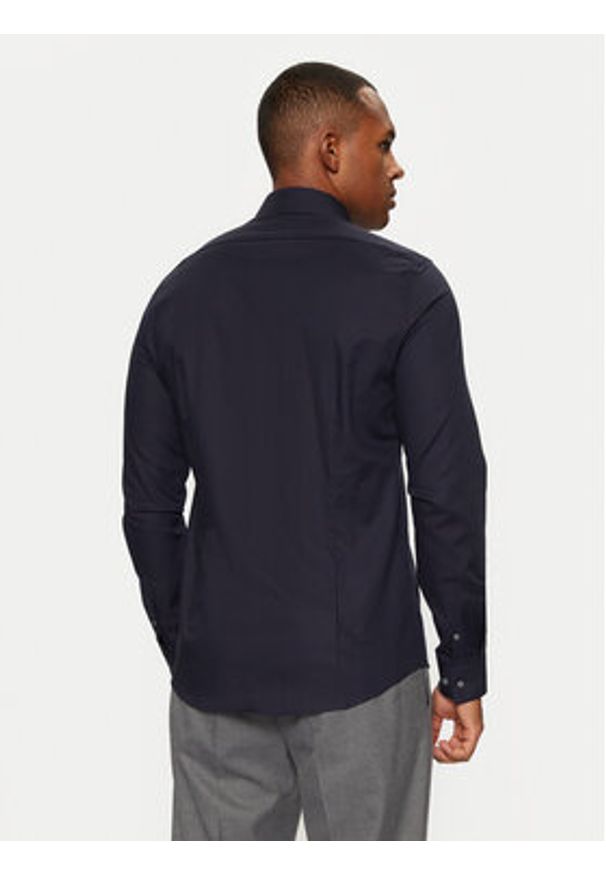 Calvin Klein Koszula K10K108426 Granatowy Slim Fit. Kolor: niebieski. Materiał: bawełna