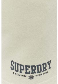 Superdry szorty bawełniane kolor zielony. Kolor: zielony. Materiał: bawełna. Wzór: nadruk #2