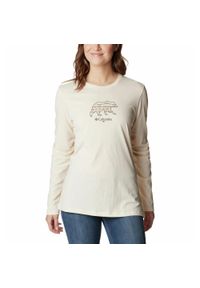 columbia - Koszulka z długiem rękawem Damska Columbia Hidden Haven LS Tee Longsleeve. Kolor: beżowy. Długość rękawa: długi rękaw. Sport: turystyka piesza