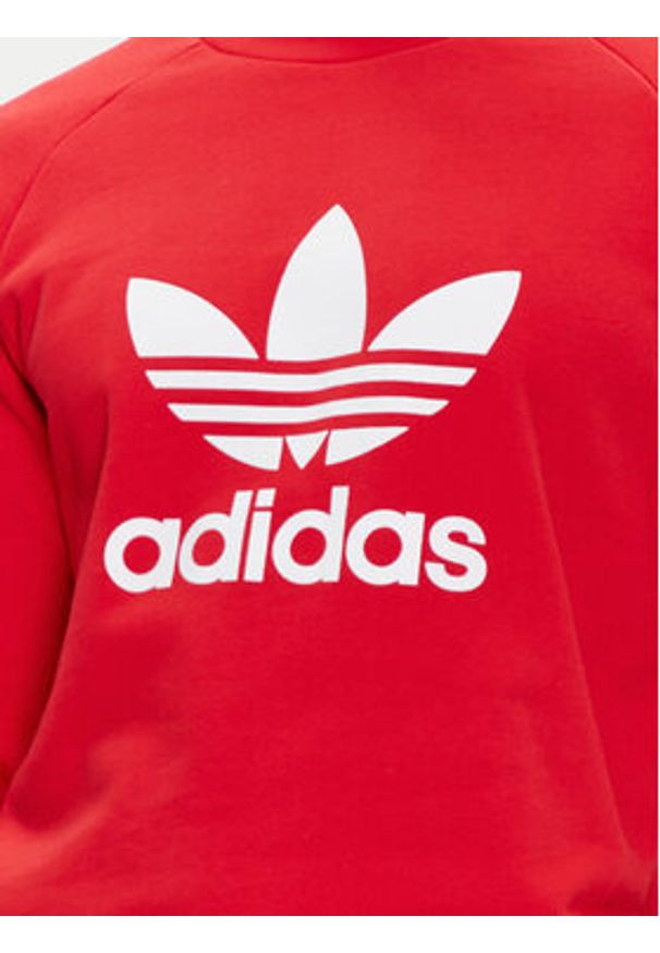 Adidas - adidas Bluza adicolor Classics Trefoil IA4855 Czerwony Regular Fit. Kolor: czerwony. Materiał: bawełna