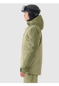 4f - 4F Kurtka narciarska membrana 10000 męska - khaki XXL. Okazja: na co dzień. Typ kołnierza: kaptur. Kolor: oliwkowy, wielokolorowy, brązowy. Materiał: poliester, dzianina, materiał, tkanina. Wzór: gładki. Sezon: zima. Styl: klasyczny, casual, sportowy #2