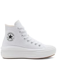 Buty Converse Chuck Taylor All Star Move 568498C - białe. Kolor: biały. Materiał: guma. Szerokość cholewki: normalna. Obcas: na platformie. Model: Converse All Star #1