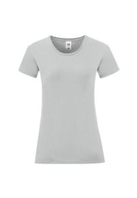 FRUIT OF THE LOOM - T-shirt Dla Dziewczynki Iconic 150. Kolor: szary