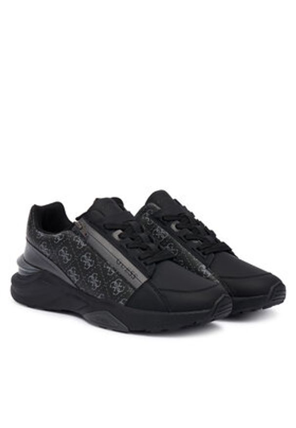 Guess Sneakersy FMFVAL ELE12 Czarny. Kolor: czarny. Materiał: skóra