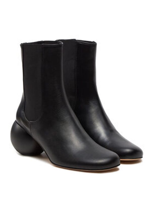 Weekend Max Mara Sztyblety Este 24257960146 Czarny. Kolor: czarny. Materiał: skóra