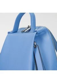 Wittchen - Damski plecak skórzany minimalistyczny. Kolor: niebieski. Materiał: skóra. Styl: elegancki #5
