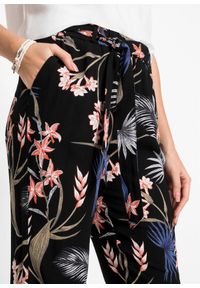 bonprix - Szerokie spodnie. Kolor: czarny. Materiał: materiał #2