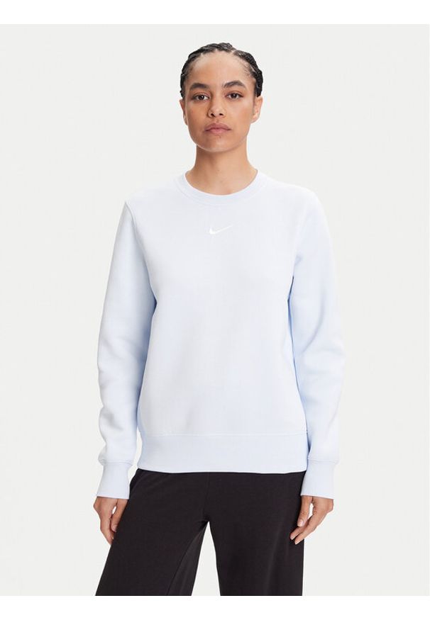 Nike Bluza Phoenix Fleece DQ5751 Błękitny Regular Fit. Kolor: niebieski. Materiał: bawełna, syntetyk