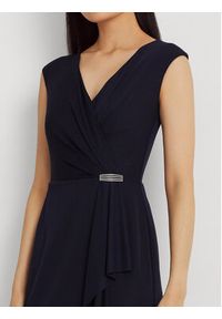 Lauren Ralph Lauren Sukienka koktajlowa 253906356001 Granatowy Regular Fit. Kolor: niebieski. Materiał: syntetyk. Styl: wizytowy #4