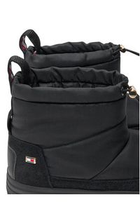 TOMMY HILFIGER - Tommy Hilfiger Śniegowce Flag Nylon Mini Snowboot FW0FW08334 Czarny. Kolor: czarny. Materiał: materiał