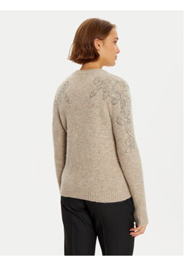 Marciano Guess Sweter 4BGR44 5786Z Brązowy Regular Fit. Kolor: brązowy. Materiał: syntetyk