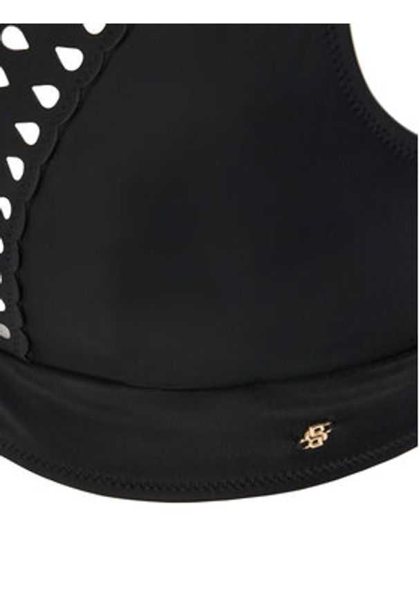 BOSS Góra od bikini Eyelet 50540665 Czarny. Kolor: czarny. Materiał: syntetyk