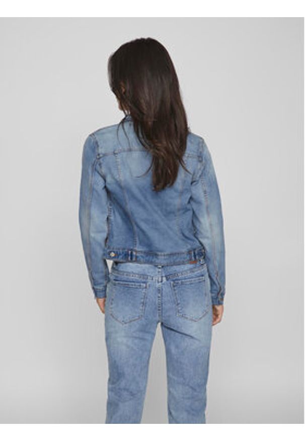 Vila Kurtka jeansowa Show 14088911 Niebieski Regular Fit. Kolor: niebieski. Materiał: bawełna