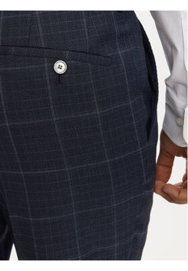 BOSS - Boss Garnitur C-Huge 50521650 Granatowy Slim Fit. Kolor: niebieski. Materiał: wełna