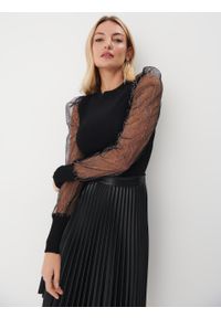 Mohito - Sweter z ozdobnymi rękawami - Brązowy. Kolor: brązowy #2
