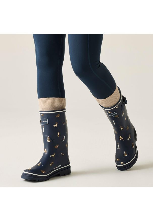 Regatta - Damskie kalosze Amelia. Kolor: niebieski. Materiał: guma