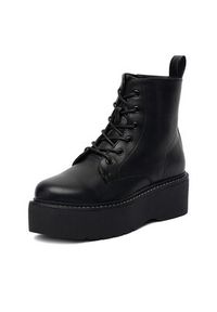 DeeZee Trzewiki 12663-1 -BLACK PU Czarny. Kolor: czarny. Materiał: syntetyk, materiał