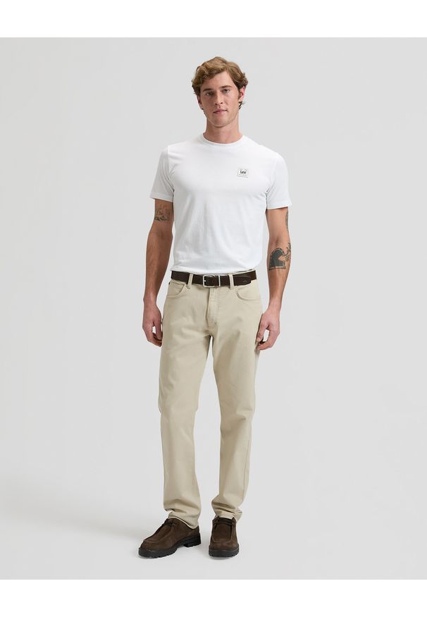 Lee - MĘSKA KOSZULKA LEE WOVEN LABEL TEE BRIGHT WHITE 112376540