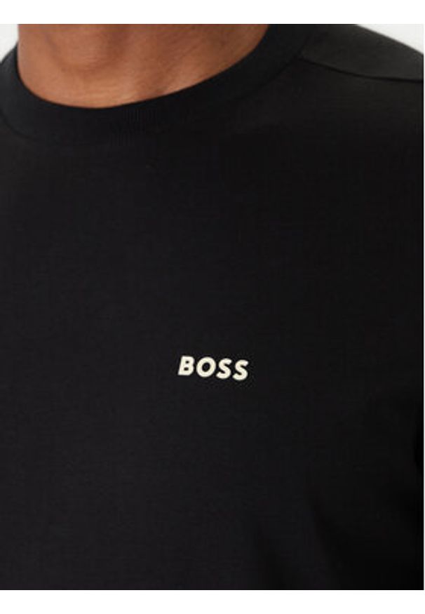 BOSS T-Shirt 50506373 Czarny Regular Fit. Kolor: czarny. Materiał: bawełna