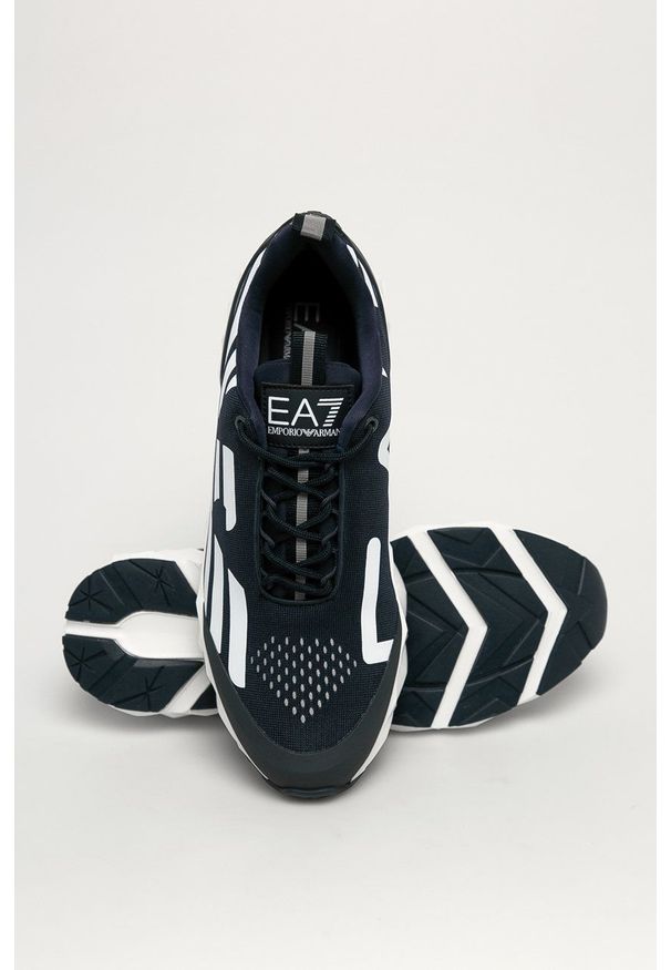 EA7 Emporio Armani - Buty. Nosek buta: okrągły. Zapięcie: sznurówki. Kolor: niebieski. Materiał: guma