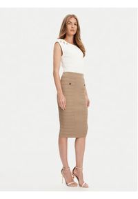 Guess Spódnica ołówkowa W5YD66 Z0130 Brązowy Slim Fit. Kolor: brązowy. Materiał: wiskoza #4