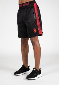 GORILLA WEAR - Atlanta Szorty - Czarny/Czerwony. Kolor: czerwony, wielokolorowy, czarny. Sport: fitness