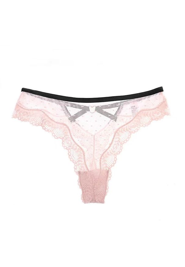 Intica - Stringi koronkowe z paseczkami na specjalne okazje Guenievre. Kolor: różowy. Materiał: koronka. Wzór: koronka